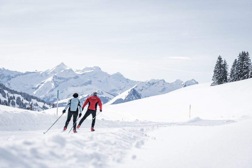 Cross-country skiing in Gstaad and Rougemont